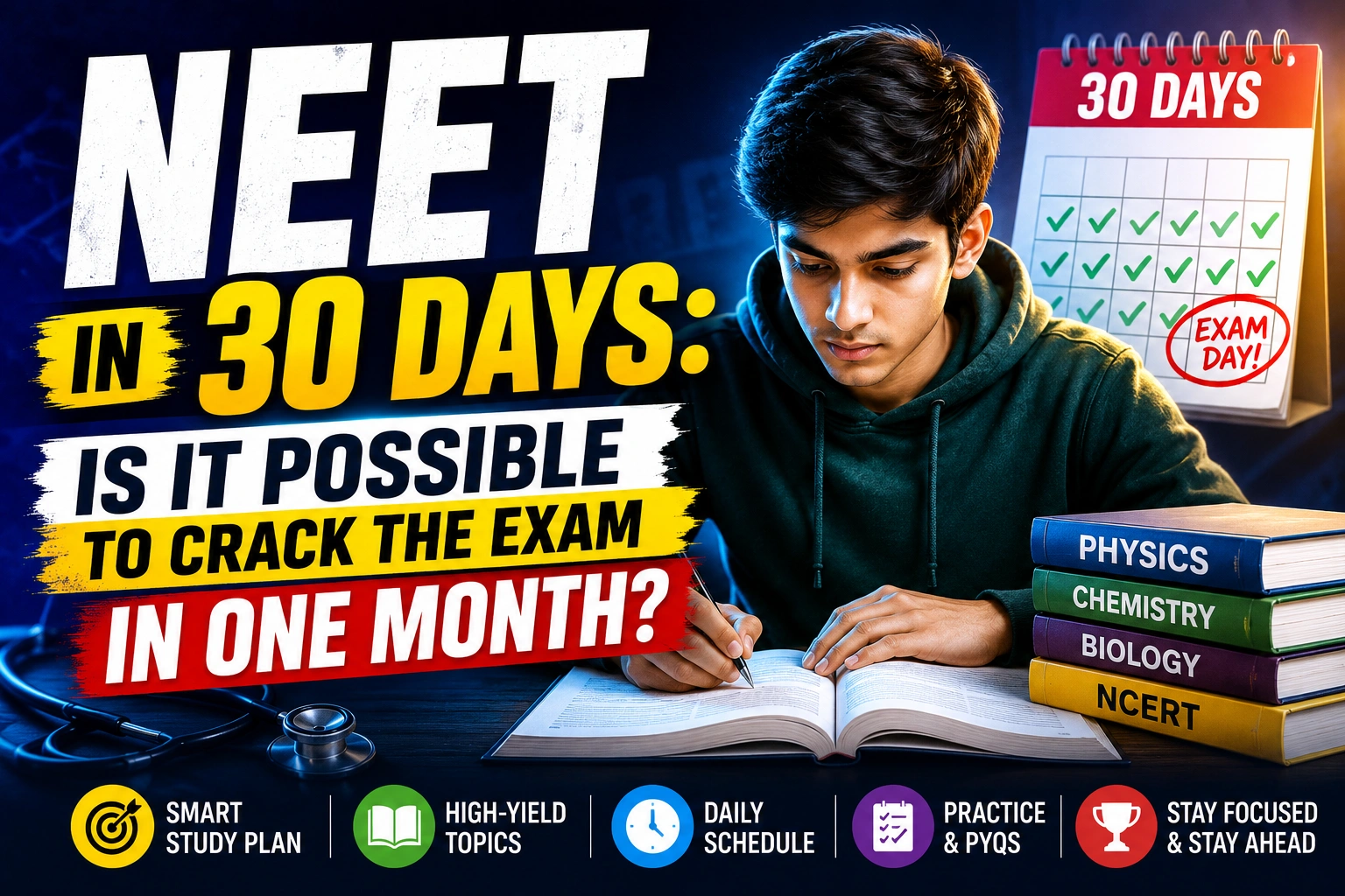NEET in 30 Days: Is It Possible to Crack the Exam in One Month?